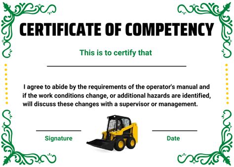 skid steer certificate|skid steer certification test.